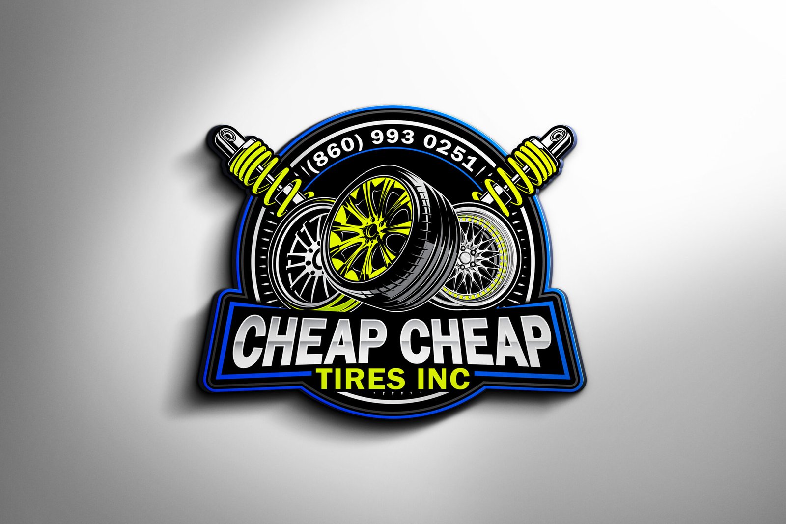 Effects Cheap Cheap Tires Inc Logo Design White